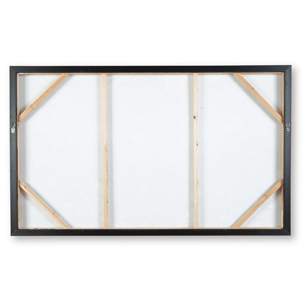 Enima Floral L&scape Wall Art with Wood Frame | Multicolor Canvas 36x60