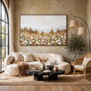 Enima Floral L&scape Wall Art with Wood Frame | Multicolor Canvas 36x60