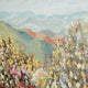 Prado Wall Art | Floral L&scape with Mountain View | Multicolor Canvas 40x50