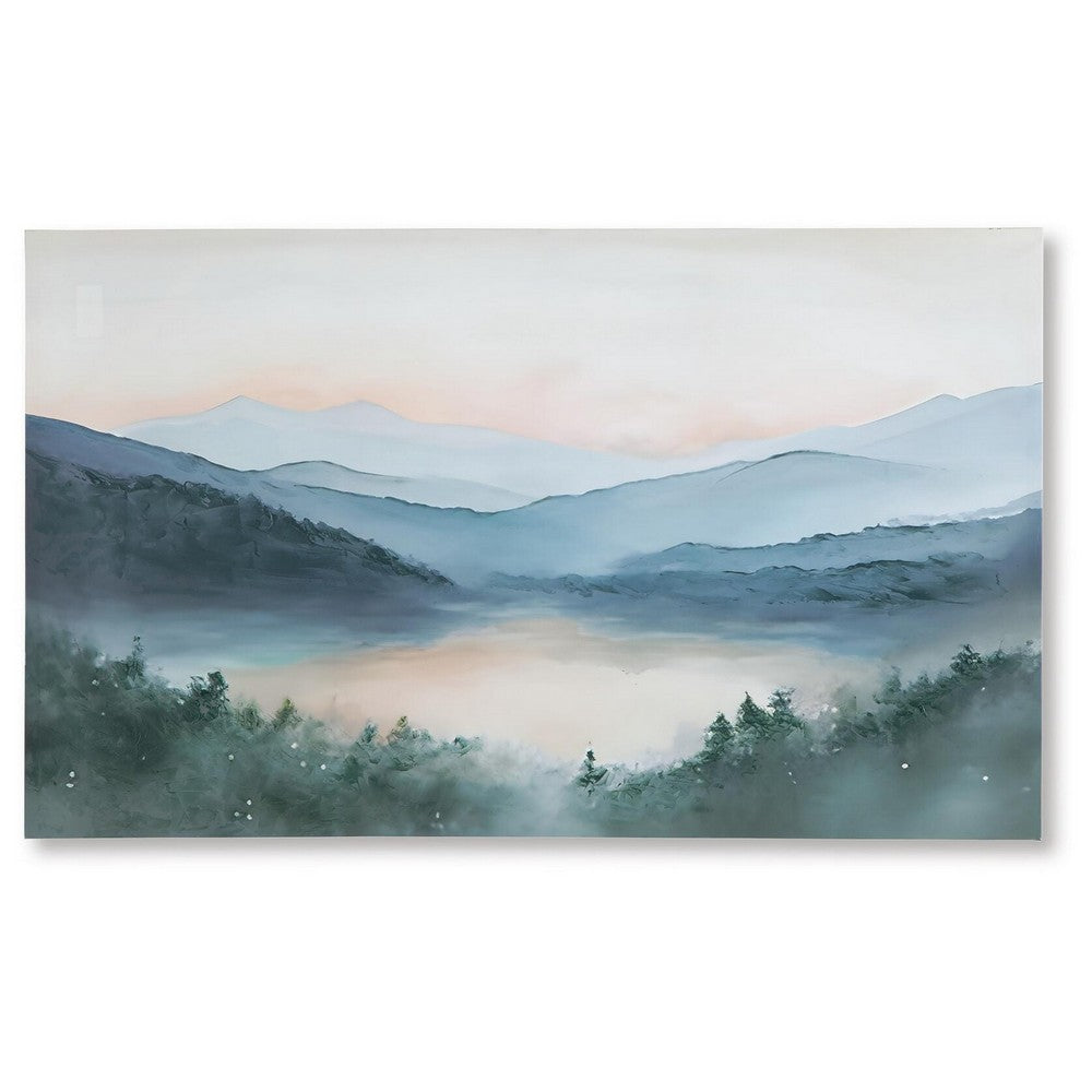 Verny Wall Art with Mountain L&scape Design | Multicolor Canvas 36x60