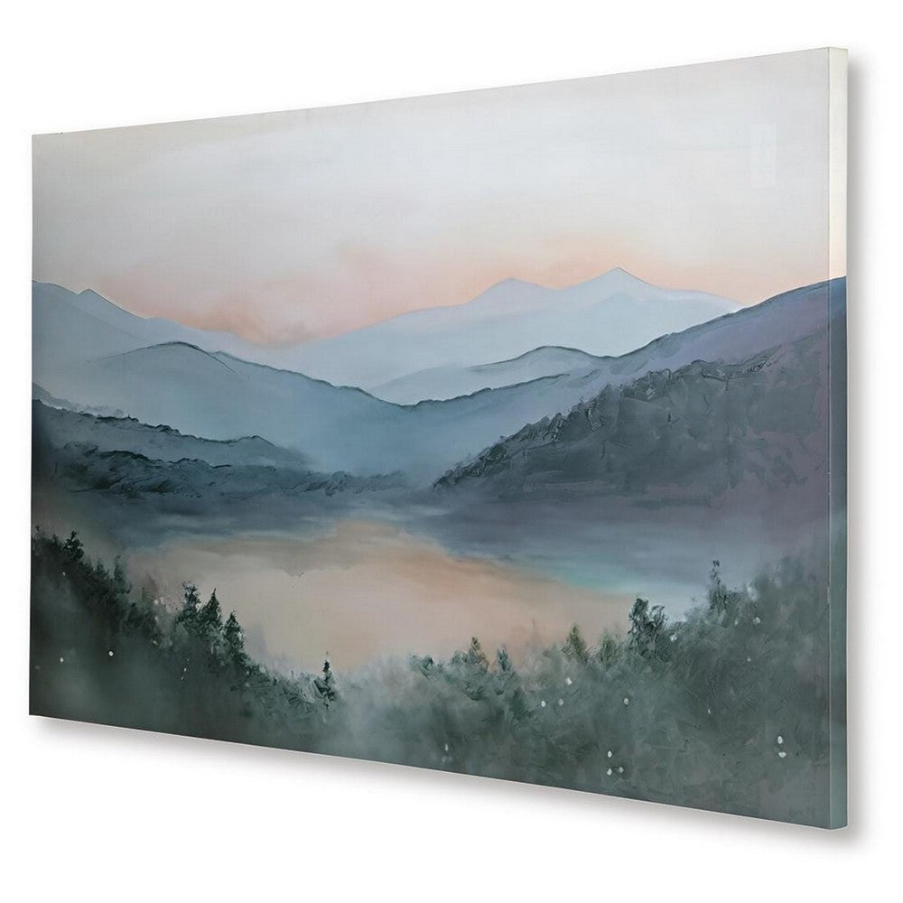 Verny Wall Art with Mountain L&scape Design | Multicolor Canvas 36x60