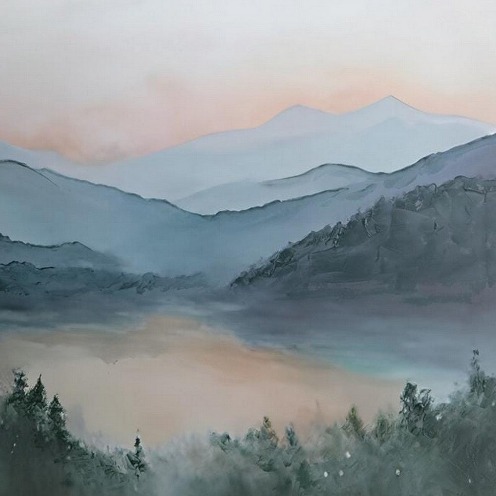 Verny Wall Art with Mountain L&scape Design | Multicolor Canvas 36x60