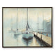 Barny Wall Art with Sailboat Design | Blue-Brown Gallery Framed Canvas 40x50