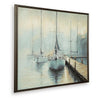 Barny Wall Art with Sailboat Design | Blue-Brown Gallery Framed Canvas 40x50