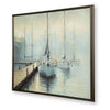 Barny Wall Art with Sailboat Design | Blue-Brown Gallery Framed Canvas 40x50