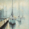 Barny Wall Art with Sailboat Design | Blue-Brown Gallery Framed Canvas 40x50