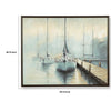 Barny Wall Art with Sailboat Design | Blue-Brown Gallery Framed Canvas 40x50