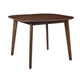 Mila Dining Table |  Square Top | Rounded Edges | Walnut Brown Wood 39"