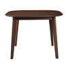 Mila Dining Table |  Square Top | Rounded Edges | Walnut Brown Wood 39"
