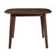 Mila Dining Table |  Square Top | Rounded Edges | Walnut Brown Wood 39"