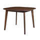 Mila Dining Table |  Square Top | Rounded Edges | Walnut Brown Wood 39"