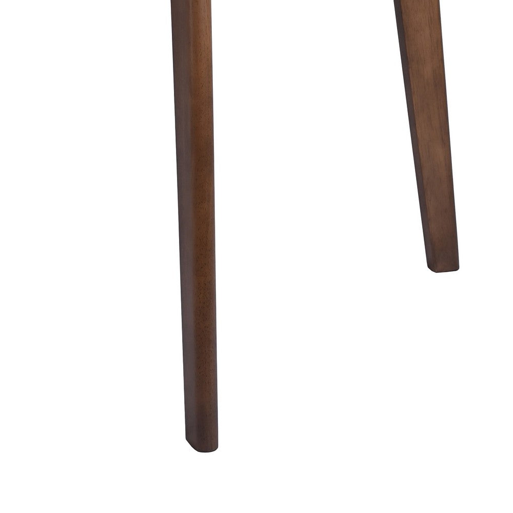 Mila Dining Table |  Square Top | Rounded Edges | Walnut Brown Wood 39"