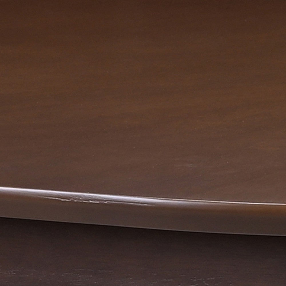 Mila Dining Table |  Square Top | Rounded Edges | Walnut Brown Wood 39"