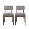 Mila Dining Side Chair Set of 2 | Open Back | Polyester Cushions | Brown