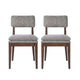 Mila Dining Side Chair Set of 2 | Open Back | Polyester Cushions | Brown
