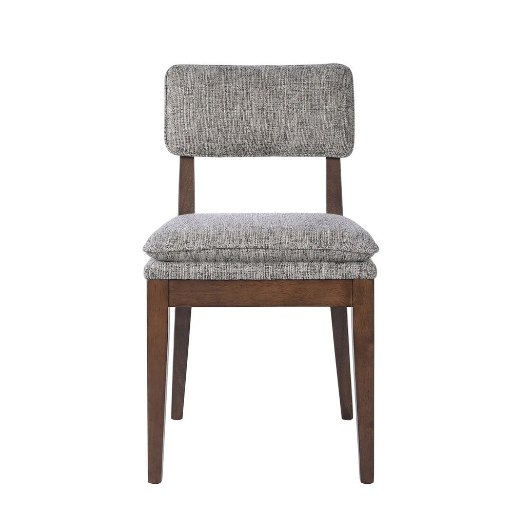 Mila Dining Side Chair Set of 2 | Open Back | Polyester Cushions | Brown