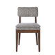 Mila Dining Side Chair Set of 2 | Open Back | Polyester Cushions | Brown