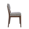 Mila Dining Side Chair Set of 2 | Open Back | Polyester Cushions | Brown