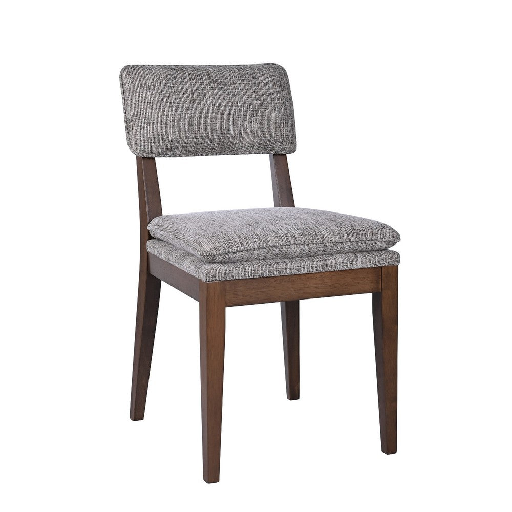 Mila Dining Side Chair Set of 2 | Open Back | Polyester Cushions | Brown
