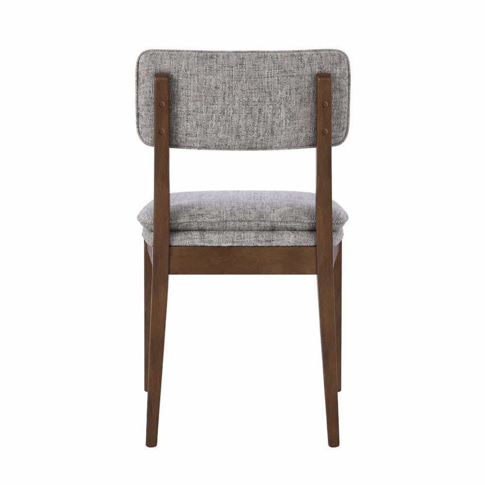 Mila Dining Side Chair Set of 2 | Open Back | Polyester Cushions | Brown