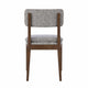 Mila Dining Side Chair Set of 2 | Open Back | Polyester Cushions | Brown
