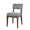 Mila Dining Side Chair Set of 2 | Open Back | Polyester Cushions | Brown