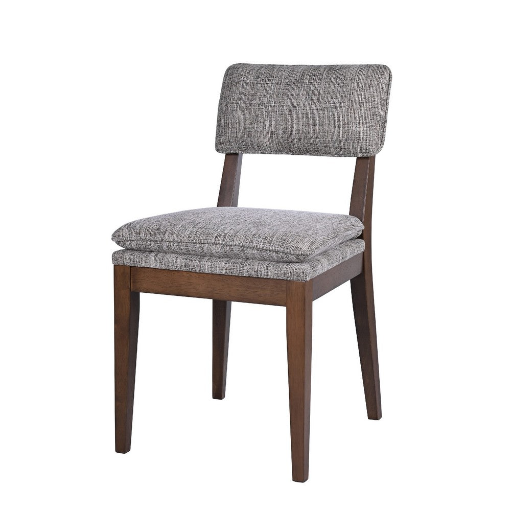 Mila Dining Side Chair Set of 2 | Open Back | Polyester Cushions | Brown
