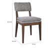 Mila Dining Side Chair Set of 2 | Open Back | Polyester Cushions | Brown