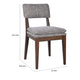 Mila Dining Side Chair Set of 2 | Open Back | Polyester Cushions | Brown
