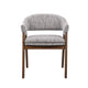 Mila Dining Armchair Set of 2 | Curved Back | Polyester Cushions | Brown