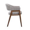Mila Dining Armchair Set of 2 | Curved Back | Polyester Cushions | Brown