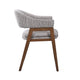 Mila Dining Armchair Set of 2 | Curved Back | Polyester Cushions | Brown