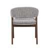 Mila Dining Armchair Set of 2 | Curved Back | Polyester Cushions | Brown