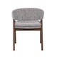 Mila Dining Armchair Set of 2 | Curved Back | Polyester Cushions | Brown