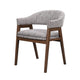 Mila Dining Armchair Set of 2 | Curved Back | Polyester Cushions | Brown