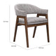 Mila Dining Armchair Set of 2 | Curved Back | Polyester Cushions | Brown