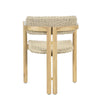 Seno Outdoor Chair Set of 2 | Curved Back | Beige Wicker Seat | Natural Wood