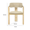 Seno Outdoor Chair Set of 2 | Curved Back | Beige Wicker Seat | Natural Wood