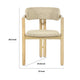 Seno Outdoor Chair Set of 2 | Curved Back | Beige Wicker Seat | Natural Wood