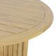 Seno Outdoor Round Dining Table | Slatted Design | Natural Brown 59"