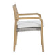 Arina Outdoor Dining Chair Set of 2 | Padded Seat | Gray Wicker | Brown