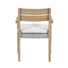 Arina Outdoor Dining Chair Set of 2 | Padded Seat | Gray Wicker | Brown