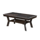 Gary 3pc Coffee Table & End Table Set | Open Shelf | Chevron Top | Brown