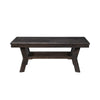 Gary 3pc Coffee Table & End Table Set | Open Shelf | Chevron Top | Brown