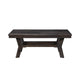 Gary 3pc Coffee Table & End Table Set | Open Shelf | Chevron Top | Brown