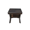 Gary 3pc Coffee Table & End Table Set | Open Shelf | Chevron Top | Brown