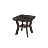 Gary 3pc Coffee Table & End Table Set | Open Shelf | Chevron Top | Brown