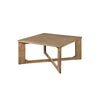 Sewy 3pc Coffee Table & End Table Set | Square Top | Crisscross Base | Brown