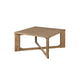 Sewy 3pc Coffee Table & End Table Set | Square Top | Crisscross Base | Brown
