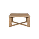 Sewy 3pc Coffee Table & End Table Set | Square Top | Crisscross Base | Brown